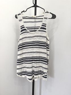 Moth Medium Striped Sleeveless Knit Tank Top