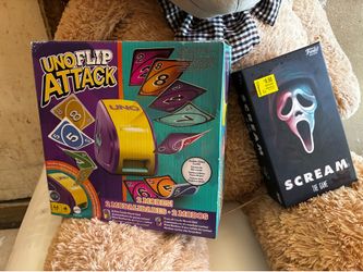 Card games: Uno flip attack/ Scream