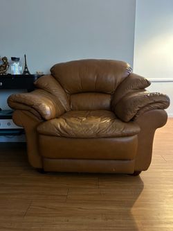 Leather armchair