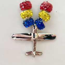 Southwest Airlines Colored Airplane Necklace Flight Attendant Pilot 