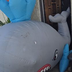 8Ft Halloween Inflatable Whale and Pumpkin Decoration Huge Whale and Pumpkin Inflatables with
