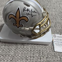 Ricky Jackson Signed Autograph New Orleans Saints Flash Mini Helmet - Schwartz Coa