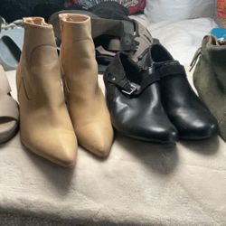 Ladies, Lot Of Boots Shoes, Size 6 Four Pair