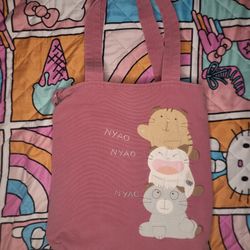 Cara Cats best buds pink japenese Tote