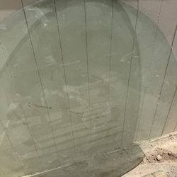 Round Clear Glass Table