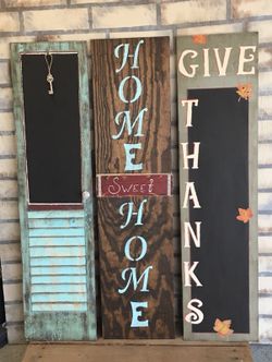 Handcrafted Rustic wood signs