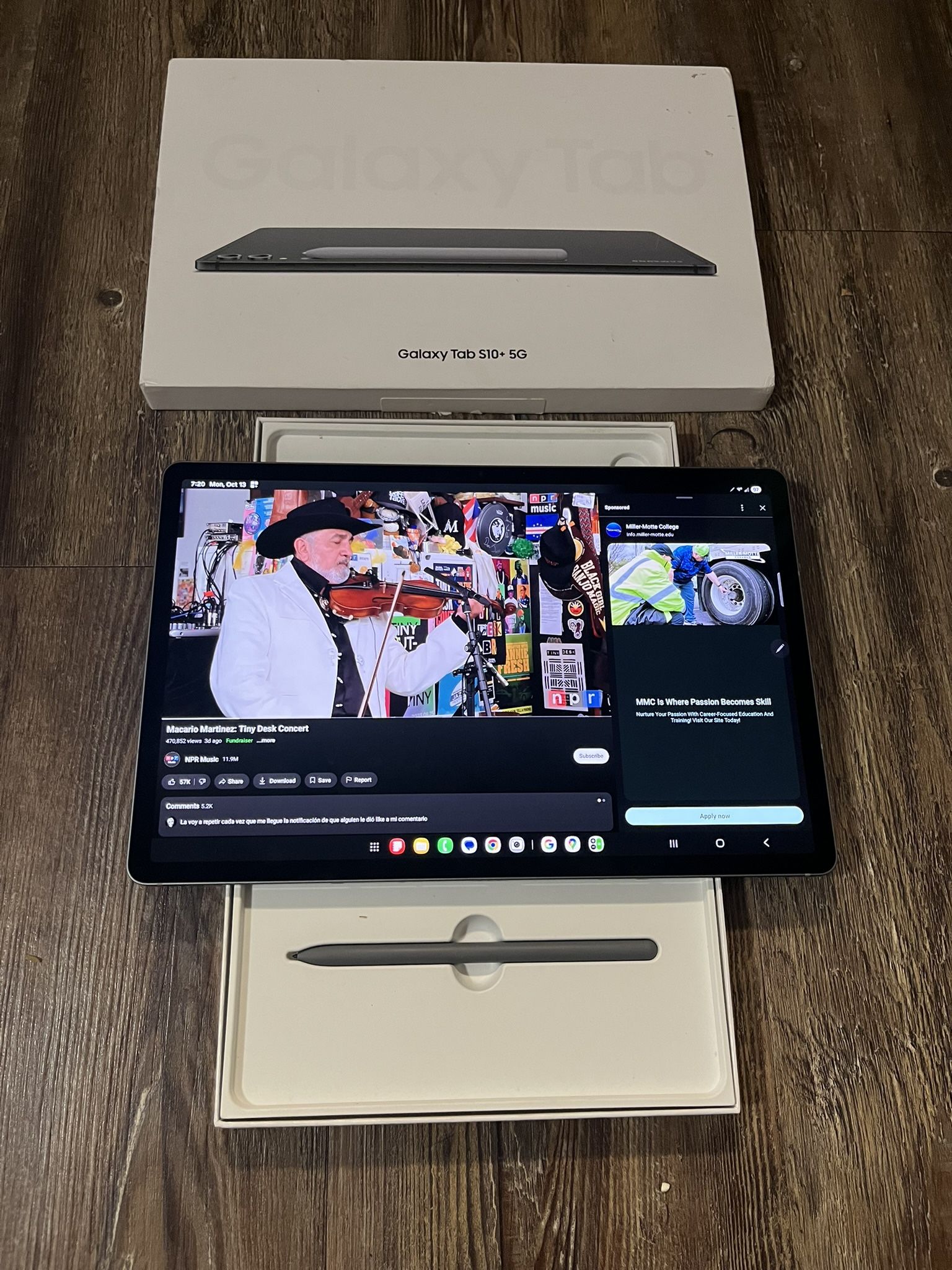 Samsung Galaxy Tab S10+ 5g Unlocked Any Carrier Cellular 12” Tablet 