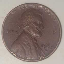 1963 Red Error Cent 