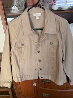 Women’s Petite Tan Jean jacket