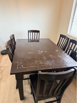 Dining table and chairs