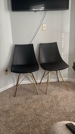 Two black chairs