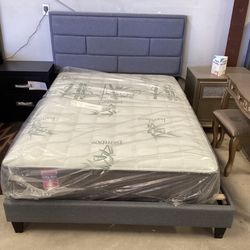 Sale New Full Size Bed With Mattress Free delivery 🚚 