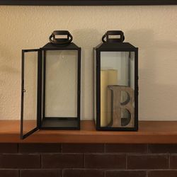 Metal Lanterns - Pair