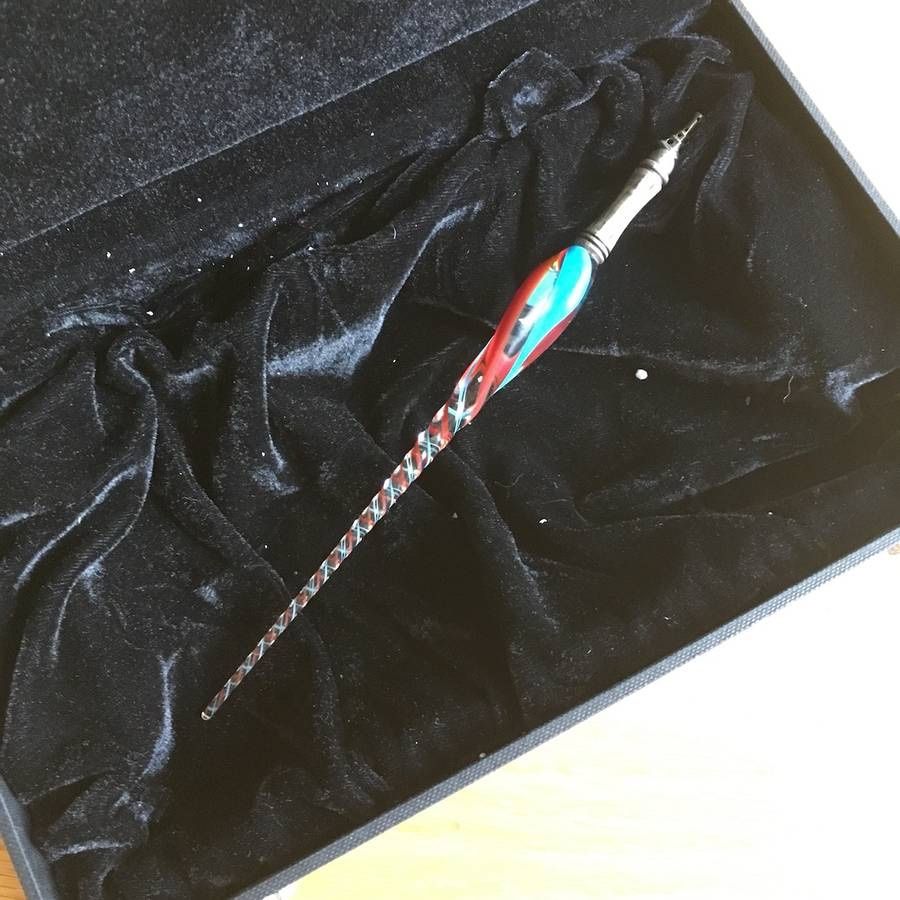 Lot of 2 Dip Fountain Pens - Glass and Feather