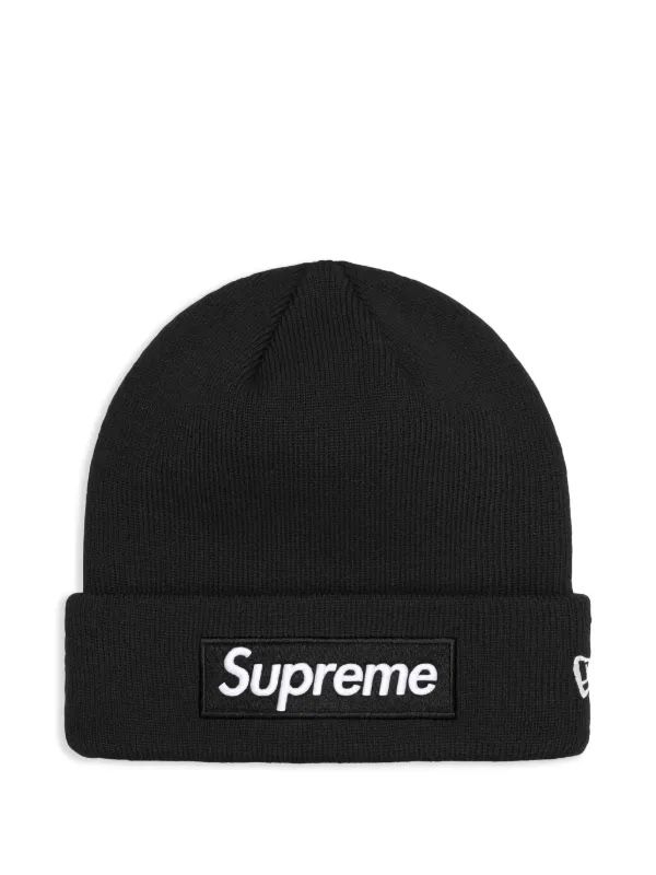 SUPREME New Era Box Logo Black Beanie
