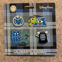 Disney Monsters Inc. University Pin Set-  New