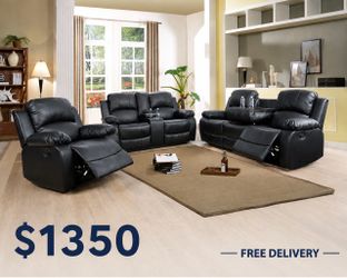 💥FREE DELIVERY💥Brand New 3PC Reclining Sofa Loveseat Chair Set