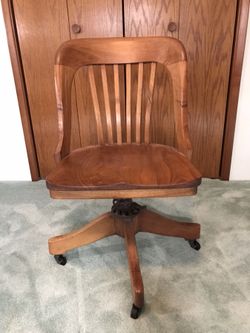 Antique Oak Desk Chair