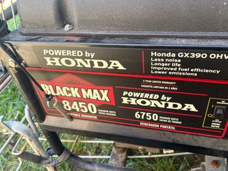 Honda Black Max 8450 generator