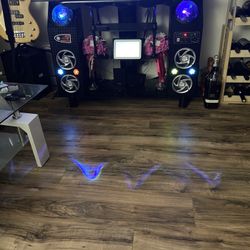 Tv Stand Come With Speaker Bleutooth Aux Cord