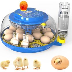 Incubator for Hatching Eggs with Automatic Egg Turning & Temperature/Humidity Control, 18 Egg Incubator for Chicken/Quail/Duck/Goose Eggs
