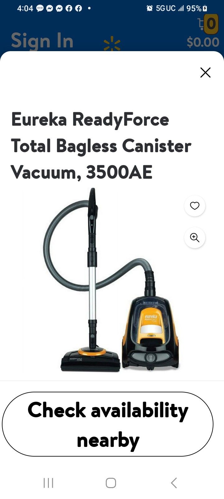 Eureka Bagless 3500 Ae