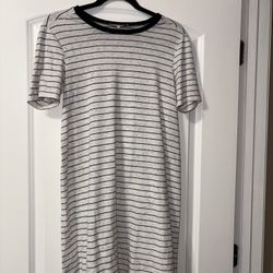 Black n white striped dress
