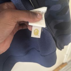 Navy Bape Hoodie M
