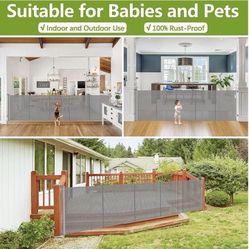 Gate, OFF WHITE COLOR, reinforced, retractable, 