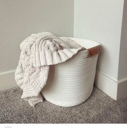 Decorative Coiled Rope Basket Cream - Brightroom™ : Target