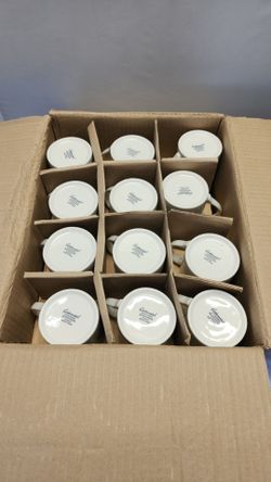 Lof of 24 Coffee Mugs 10 oz –Blanks Good For Printing Commercial Restaurant Grade – New in Box