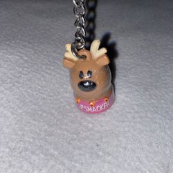 Lip smackers reindeer keychain B099