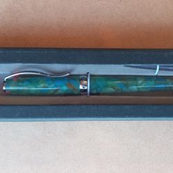 Fountain Pen. Smithsonian Institution "Pierre Turquois" Simulated Turquois.