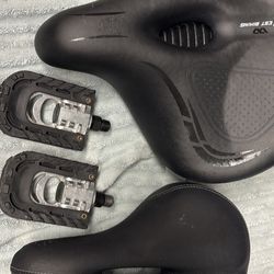 Bulk Bike Items 2 Seats And One Set If Folding Pedals  