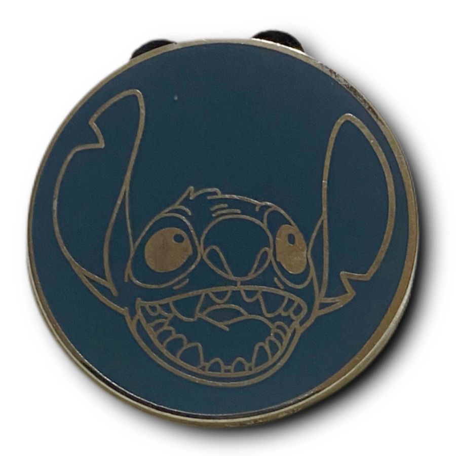 Disney, Stitch Round Lilo & Stitch 2016 Authentic Trading Collectible Lapel Pin