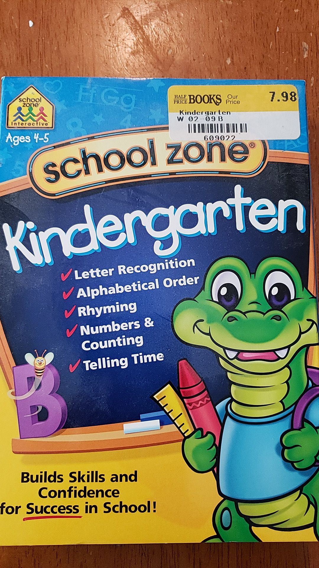 School Zone Kindergarten computer program, 2 CD set, never opened