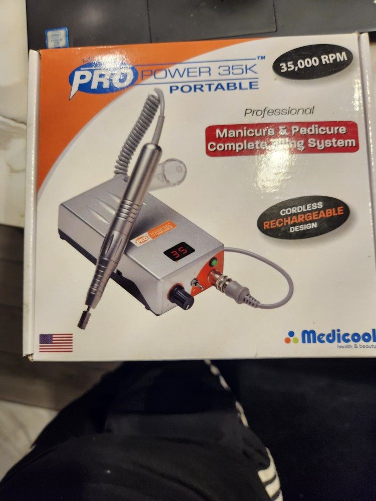 Medicool Pro Power 35k Portable Nail Drill FREE POUCH