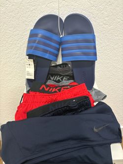 Man brand new bundle short size 2 XL, Nike sandal size 12/13 all new 🎣🪁