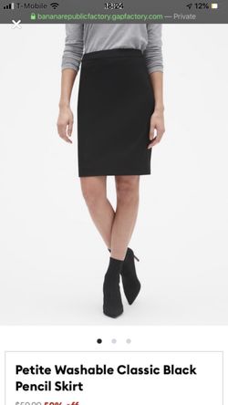 Banana Republic Brand new with tag Washable Classic Black Bi-Stretch Tailored Pencil Skirt