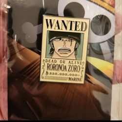 One piece Zoro wanted pin.
