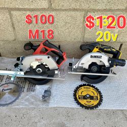 Milwaukee And Dewalt 6 1/2" Circular Saw 