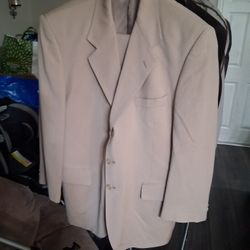 Two Piece Men's Suit.  Biege  by David Bios