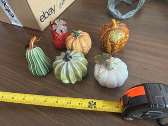 Ceramic Pumpkin and Gourd Figurines Set of 6