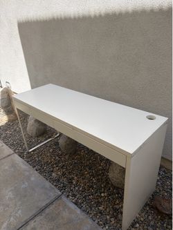 White desk  56 x 20 inches