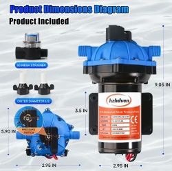 12 V professional pressure water pump brand Hzhdven.  7 Gpm. /. 70 psi new