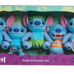 Disney Stitch Plush Collector Set Of 5