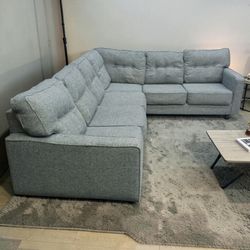 Grey sectional couch