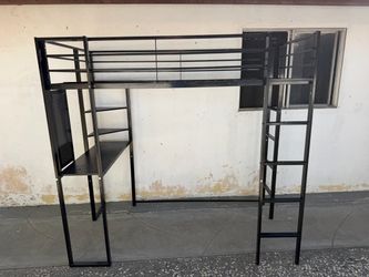 Loft Bed Frame with Desk