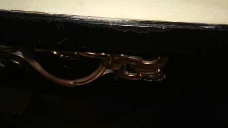 Vintage French style Louis XIV leather top table