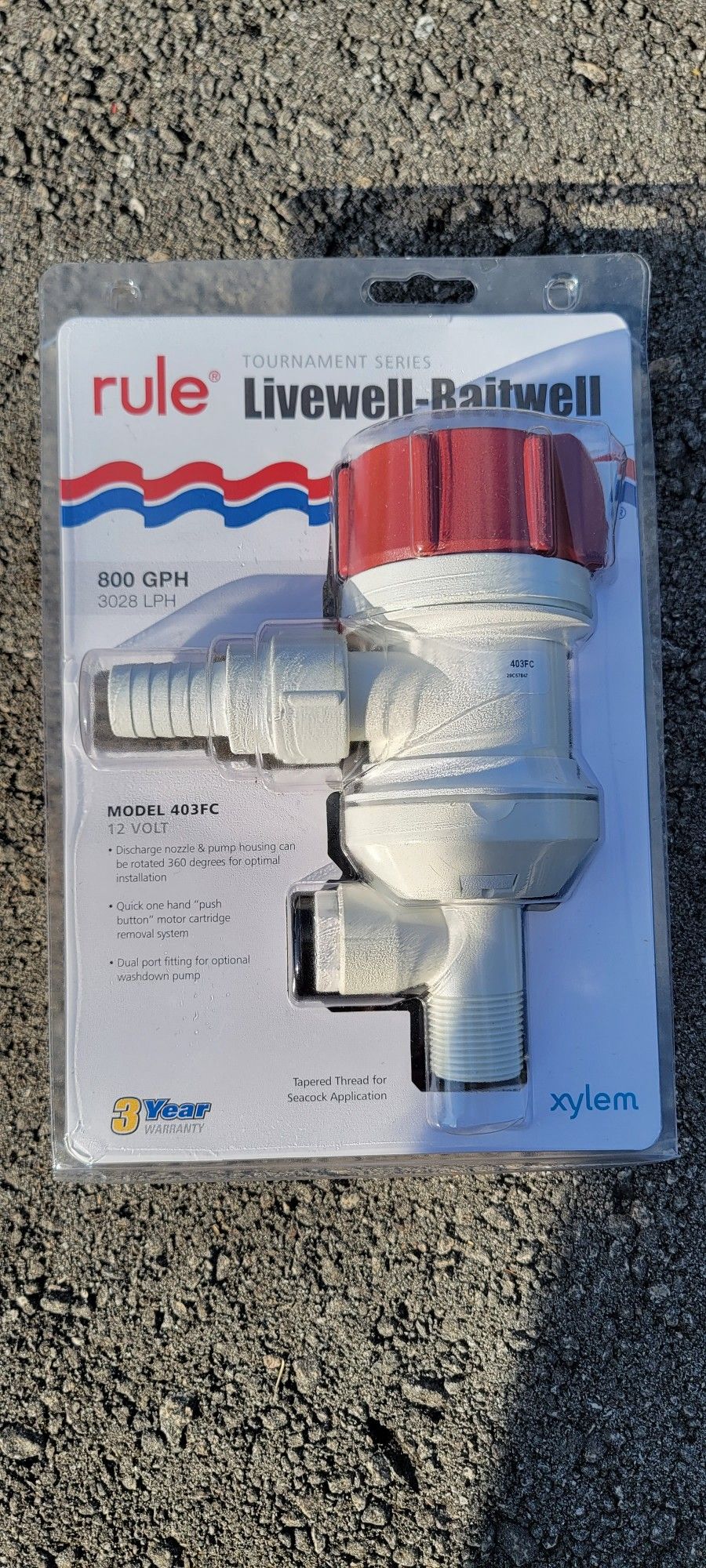 NEW Rule 403FC Livewell / Baitwell Pump 800 Gpm